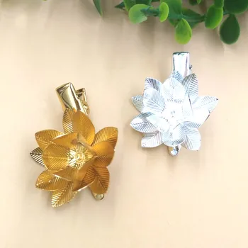 

26mm Vintage Retro Filigree Flower Bobby Pins Clip Crocodile Duckbill Hair Clip With Teeth Alligator Clips Hairpins Multi-color