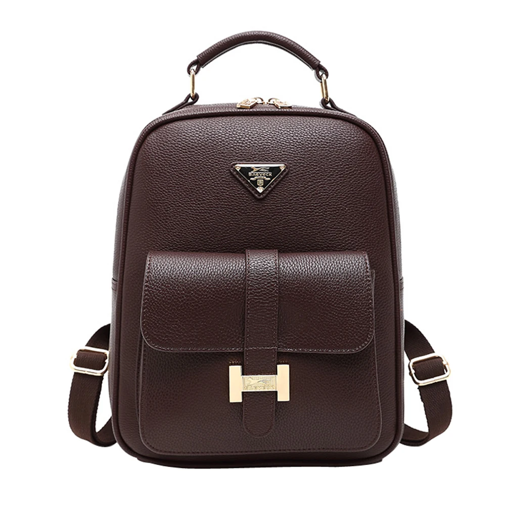 

GINGER ACTIVE Fashion Backpacks Women PU Leather School Bag Girls Female Candy Colors Travel Shoulder Bags Waterproof Back Bags