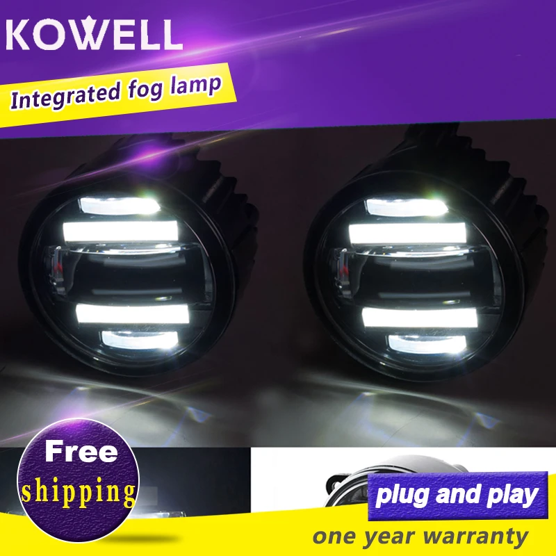 

KOWELL Car Styling Fog Lamp for toyouta camry corolla vios highlander RAV4 LED DRL Daytime Running Light Automobile Accessories