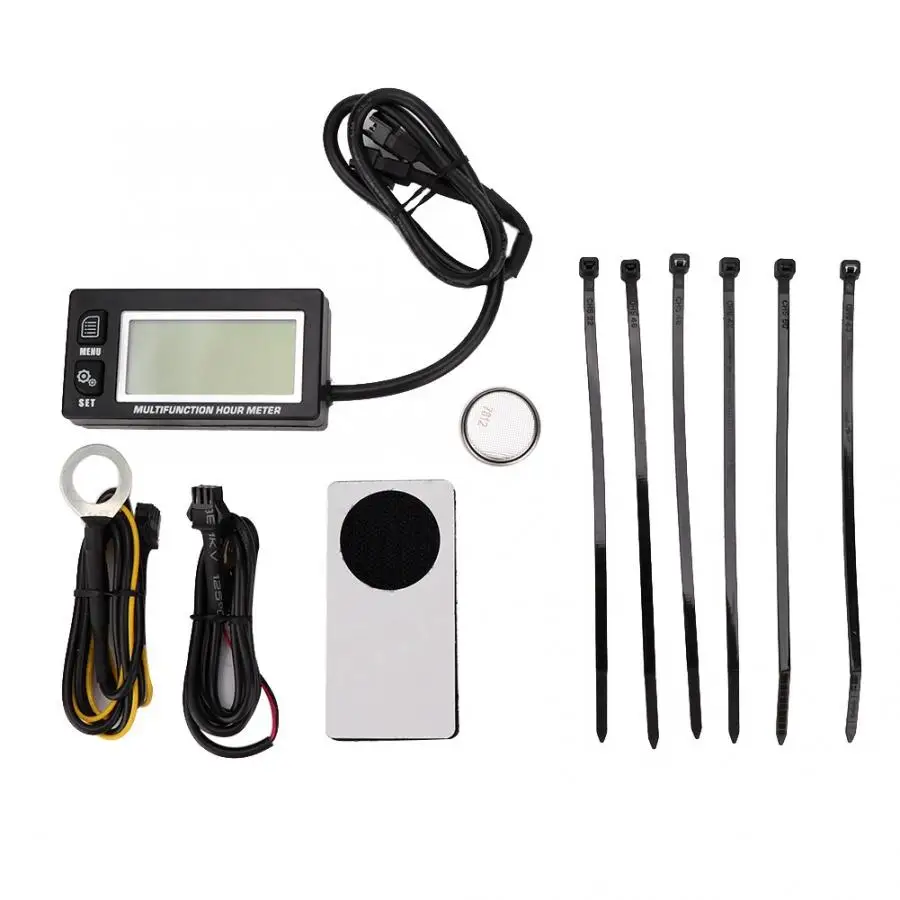 

LCD Digital Thermometer Tachometer Temperature Sensor Temp Hour Meter for Motorcycle ATV Boat Temperature Sensor Meter