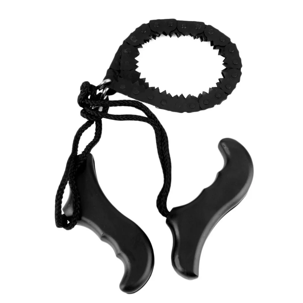 

Black Chain Saw Outdoor Camping Hiking Survival Chain Saw Travel Outdoor Tool