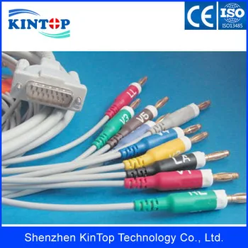 

Compatibe New Schiller 10 Lead ECG/EKG Cable AHA Banana 4.0mm AT1 AT2 CS6 AT5 IEC,No Resistance for Schiller with CE approved