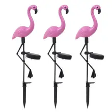 3 шт. светодиодный светильник на солнечной батарее Фламинго Открытый водонепроницаемый садовый газон пейзаж дорожка двор Ночной светильник декоративный светильник ing