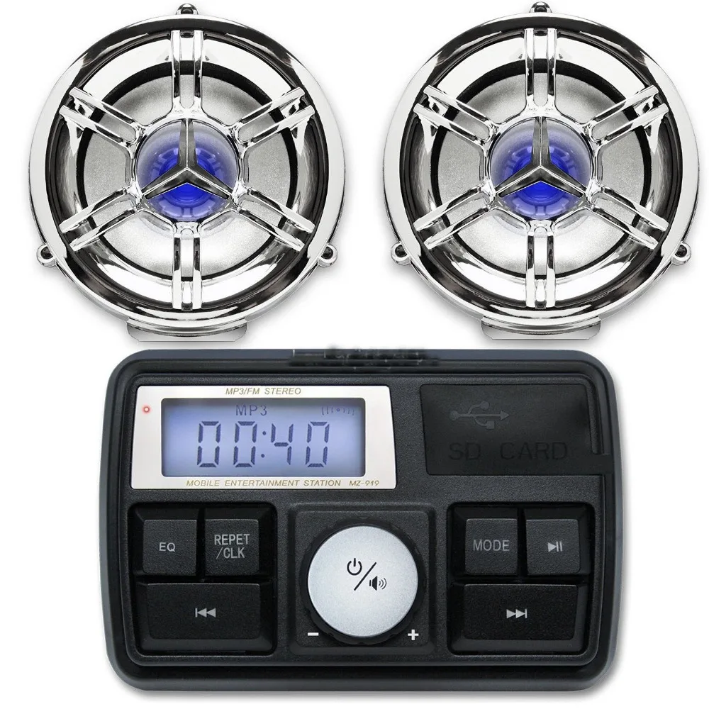 Motorcycle Waterproof Audio Sound System FM Radio Stereo Amplifier MP3