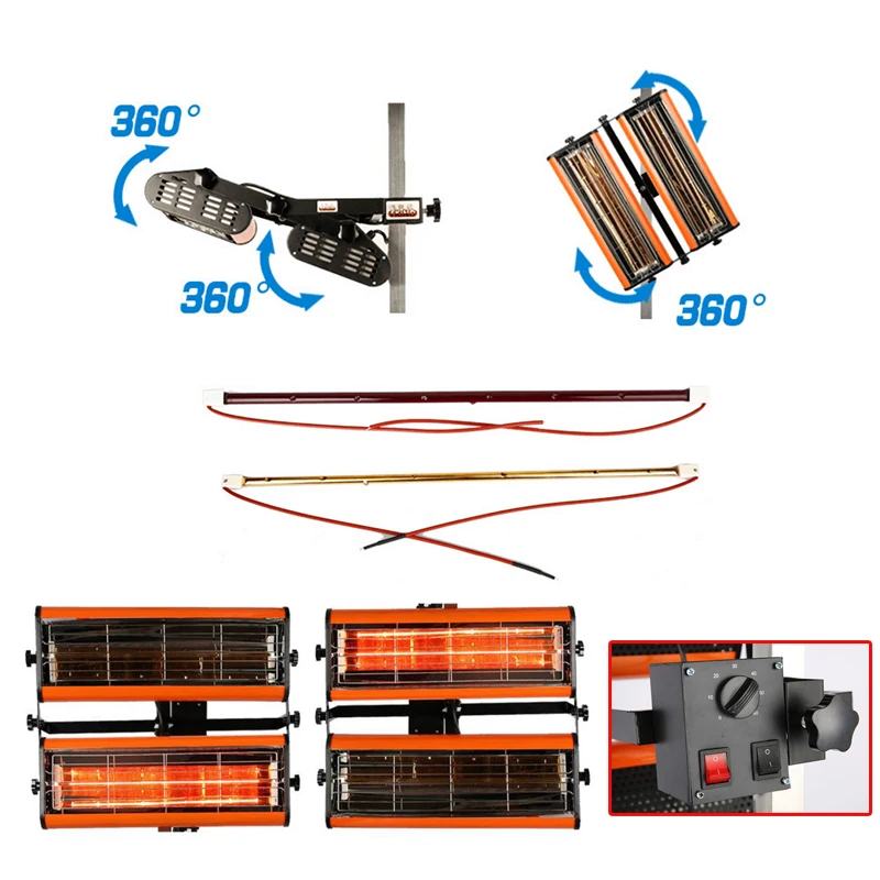 Мобильное инфракрасное отверждение краски лампа для фиксированной краски автомобиля