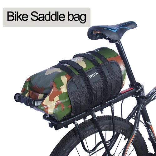 NEWBOLER велосипедная Сумка Водонепроницаемые велосипедные сумки на багажник переноски туристический багажник сумка на седло руль велосипеда передняя верхняя труба сумка вариант - Цвет: 1 Saddle bag Camo