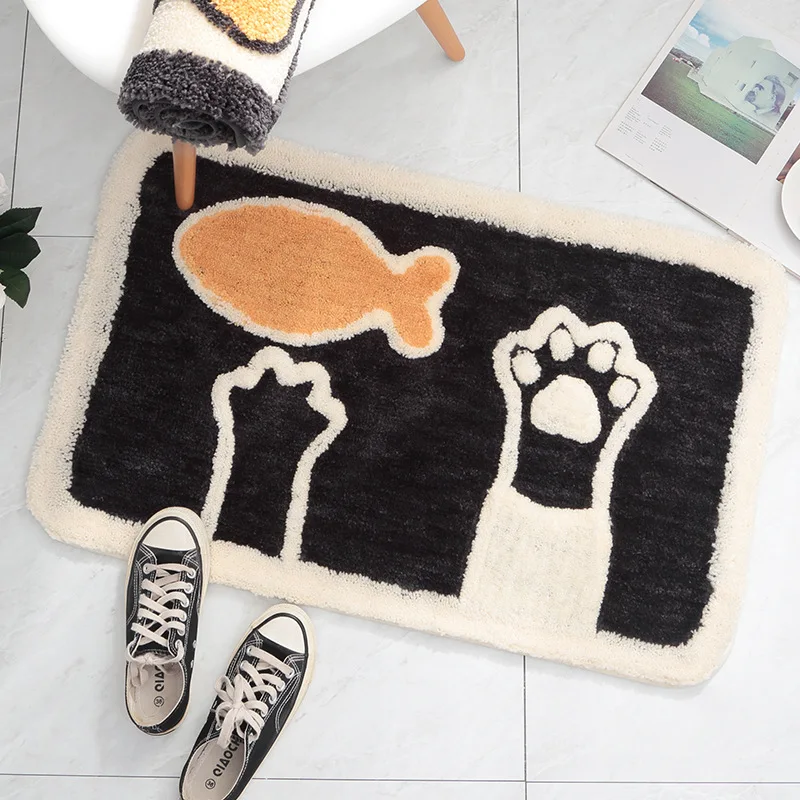 IVYYE 1 шт. Кот рыба аниме ковер украшения дома мягкие ковры мультфильм коврики на пол для спальни для ванной плюшевые Коврики