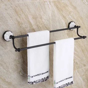 

Copper Towel Rack Towel Rack European Style Antique Bathroom Bath Towel Bar Bathroom Pendant Black LO829548