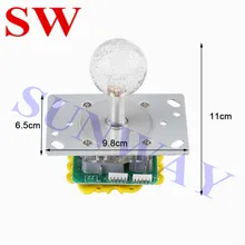 1 шт. аркадный светодиодный джойстик с подсветкой цветной переключаемый от 4 до 8 способ работы, аркадный джойстик Jamma игра части машины