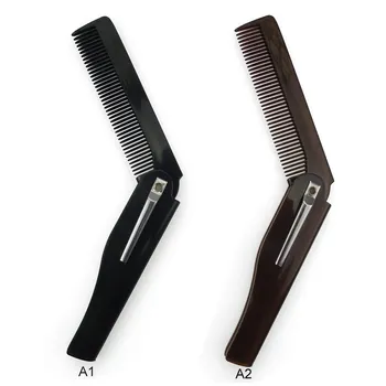 

Pocket Men's Hair Moustche Beard Comb Folding Comb Travel Portable Plastic Combs Mini Travel Folding Knife Type hairbrush