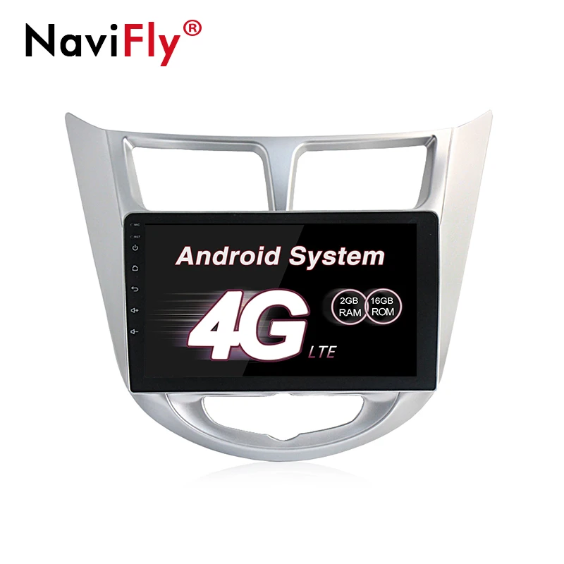 

NaviFly 9" 4G WIFI 1024*600 Android 7.1 Car multimedia Player For Solaris Verna Accent Verna Car PC Headunit Car Radio Video GPS