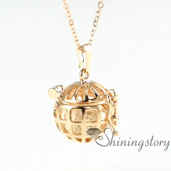 

bird cage openwork wholesale diffuser necklace aromatherapy inhaler necklace diffuser