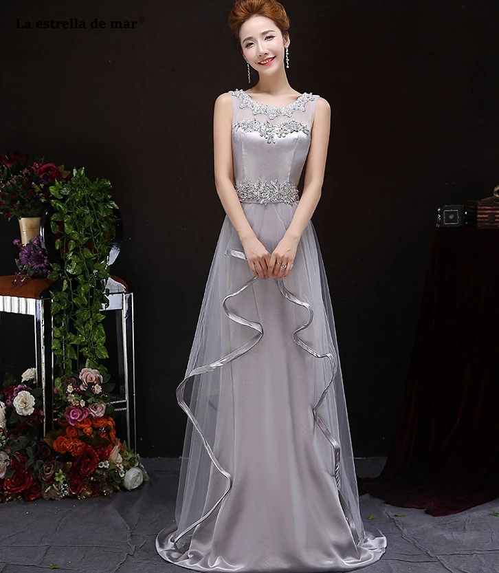 

Vestido de formatura longo 2019 new lace and satin crystal Tasse a Line silver red blush pink prom dresses cheap gala dress