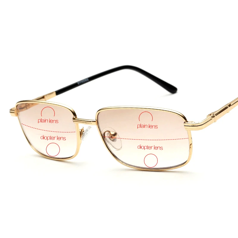 Rimless Bifocal Reading Glasses Men Women Slim Eyeglasses For Read