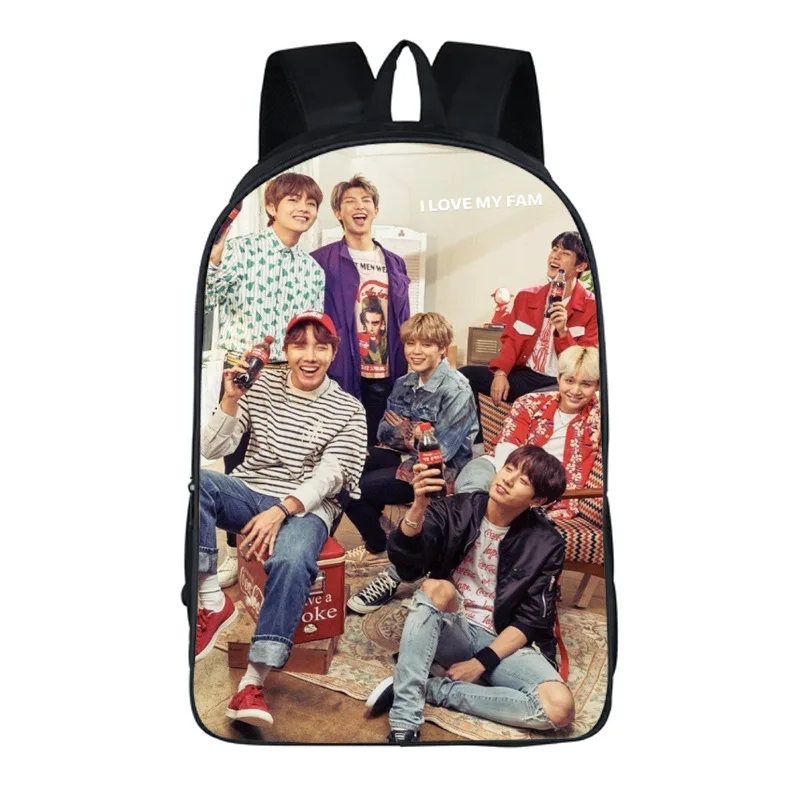 16 дюймов корейский BTS рюкзак подростковый детский школьный рюкзак повседневные дорожные сумки рюкзак Bangtan мальчики модный рюкзак Mochila