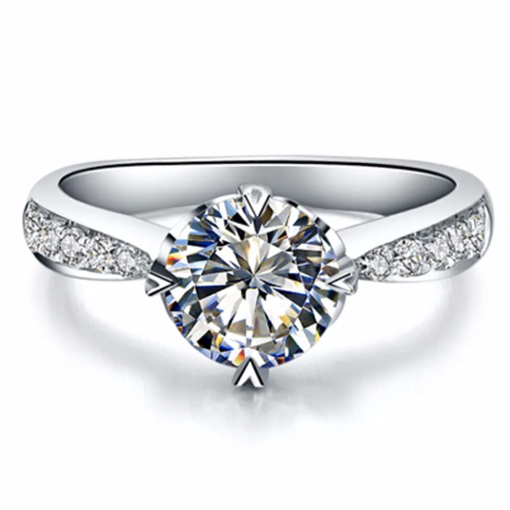 Test Positive 0.6 Carat Hearts and Arrows Engagement Ring for Women