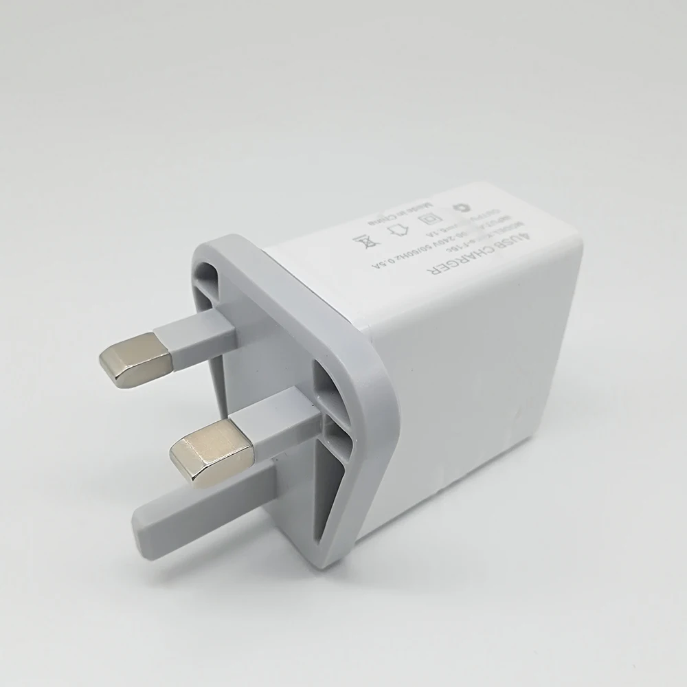العالمي المملكة المتحدة التوصيل 4 في 1 USB السفر الحائط مهايئ شاحن الذكية الهاتف المحمول 4 USB QC3.0 مهايئ شاحن ل فون سامسونج