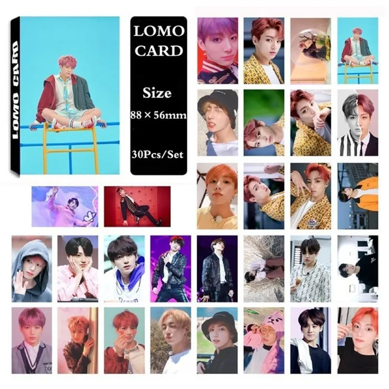 

KPOP Paper Lomo Cards Bangtan Boys Album LOVE YOURSELF Answer Signature Homemade Card HD Photocard Single Person JUNGKOOK GUSA