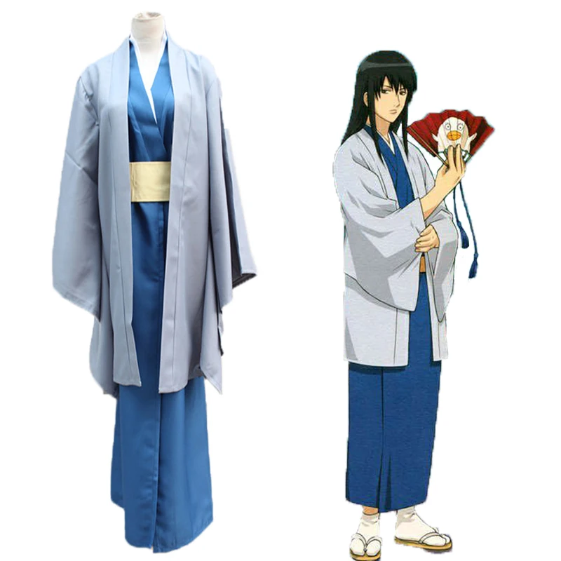 Halloween Cosplay Costume Man Japanese Anime GINTAMA Kimono Party Show COS Suit