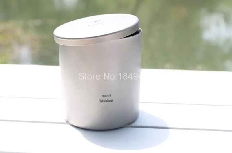 Copo de Titânio Caneca com Tampa Copo de Água Keith Duplo-wall Nenhum Odor Não Escala Bacteriostático Drinkware Canecas Acampamento Caminhadas Ti3302 300 ml 10 Cheap Louça para ar livre