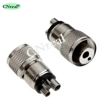 2 pcs Dental Turbine Adapter Changer 4 to 2 Holes for High Speed Handpiece Dentist Equipment a0042 5pc dental tube 4 hole handpiece hose tubing spiral pipe tubing for high speed handpiece high quality