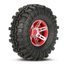 4 pièces AUSTAR AX-4020A 1.9 pouces 110mm 1/10 pneus sur chenilles avec jante en alliage Beadlock pour voiture D90 SCX10 AXAIL RC4WD TF2 RC