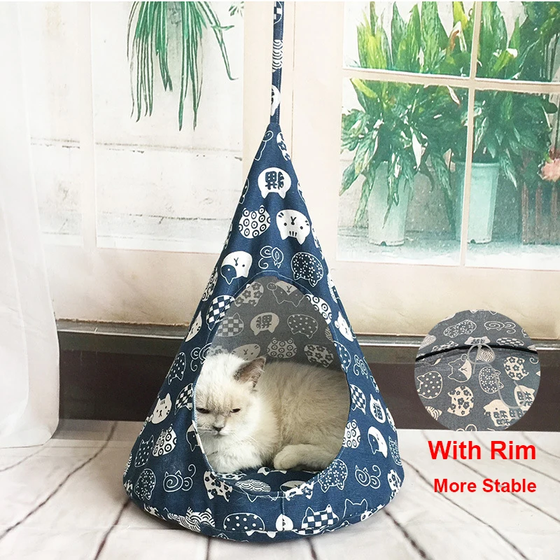 

Newest Creative Pet Cat Puppy Dog Conical Sleeping Bed Basket Hammock Bed Mats Window Comfortable Cage Cat Hammock Without Rims