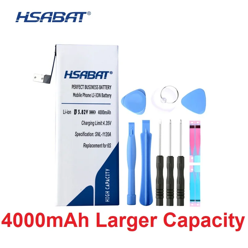 

HSABAT New 4000mAh Replacement Battery Use for iPhone 6s for iphone6s 4.7'' 4.7 inch free shipping within tools+Sticker