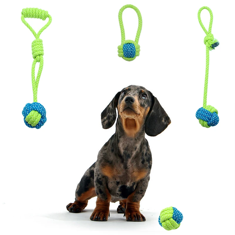 Cotton Dog Rope Toy Knot Puppy Chew Teething Toys Teeth Cleaning Pet Palying Ball For Small Medium Large Dogs A01 | Дом и сад