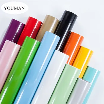 

PVC Self-adhesive Wallpaper Roll Pearlescent Paint Modern Kitchen Cupboard Cabinet Furniture Renovation Wall Stickers Home Decor