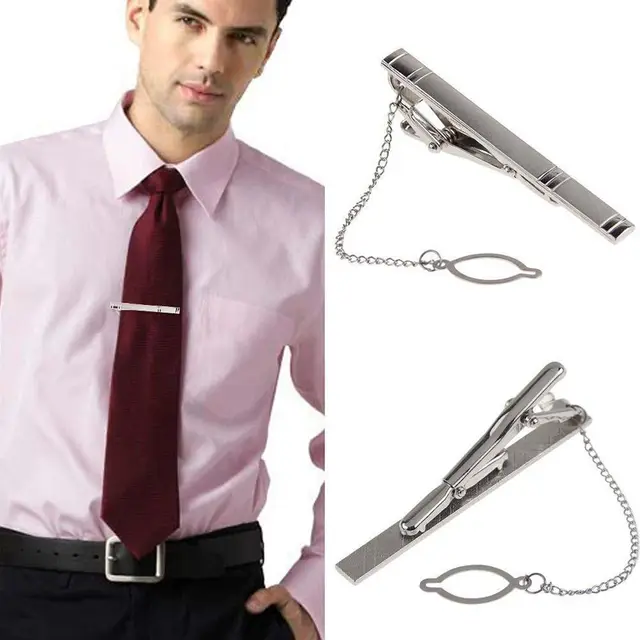 1 Pcs Fashion Classical Tie Clip Practical Elegant Gentleman Silver