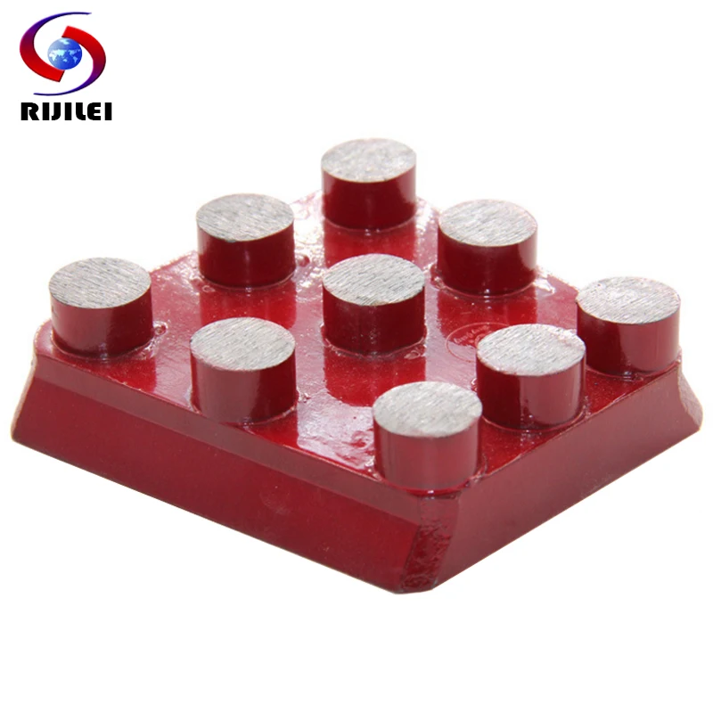 

RIJILEI 10PCS/Set Diamond Frankfurt Metal Grinding Brick for Marble Artificial Stone Diamond grinding disk for concrete YG19