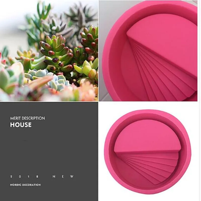 Billige DIY Runde leiter Blumentopf Form Gips Harz Handwerk Zement Gips Beton Silicona Form Handgemachte Keramik Kunst Wohnkultur