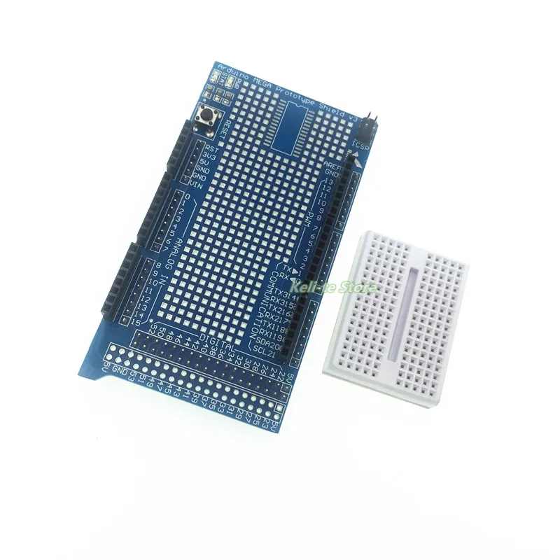 

Brand New Prototype Shield Protoshield V3 Expansion Board with Mini Bread Board MEGA + White breadboard