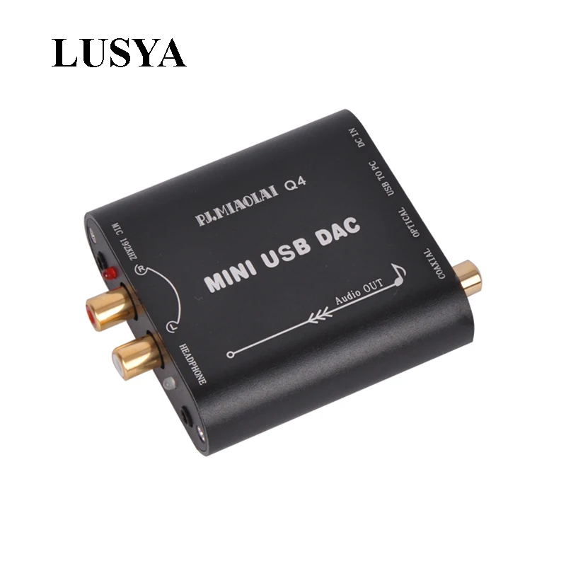 Коаксиальный Fever декодер Lusya CM108AH HIFI 24 бит 192 кГц Внешняя USB Звуковая карта для