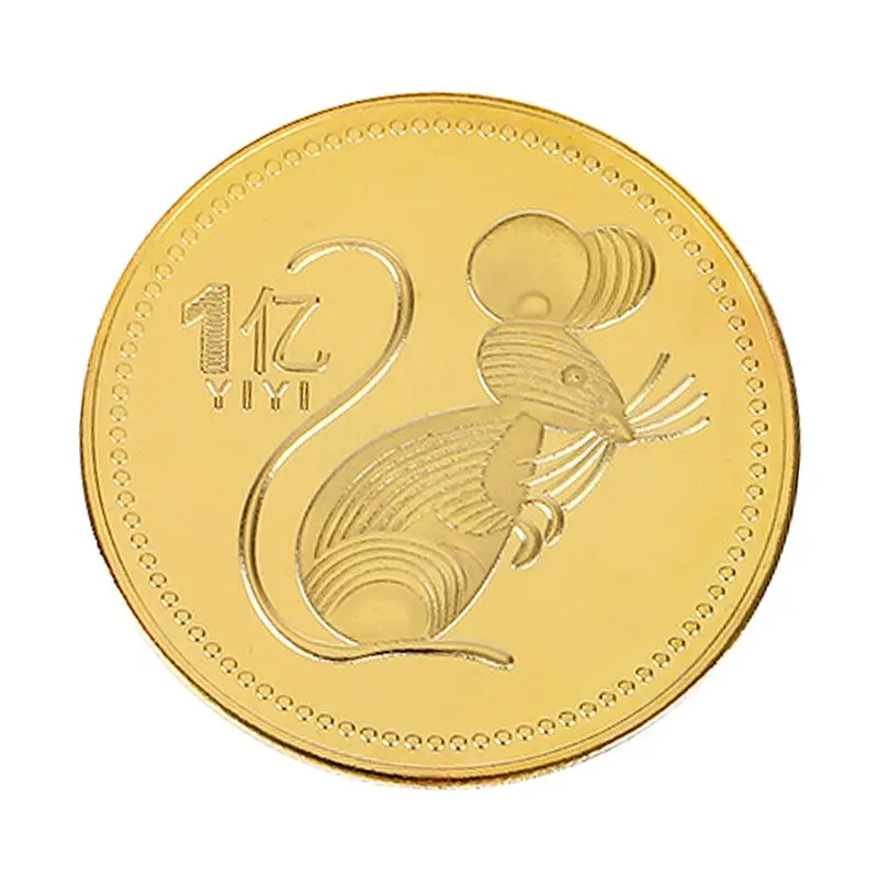 Год крысы памятная монета Китайский Зодиак сувенир вызов коллекционные монеты коллекция Искусство ремесло