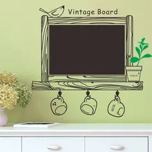 E5 2017 diy adesivo de parede adesivo de parede muraux aremovable placa de giz decalque blackboard decor pássaro adesivo de parede da cozinha