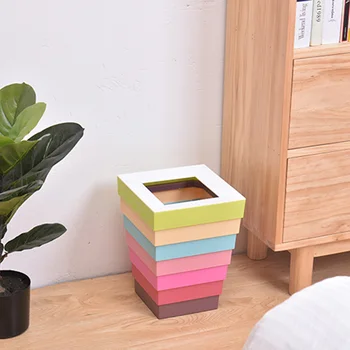 

Folding Household Trash Can Plastic Coverless Storage Bucket Thick Durable Non-Slip Paper Bucket 66CY