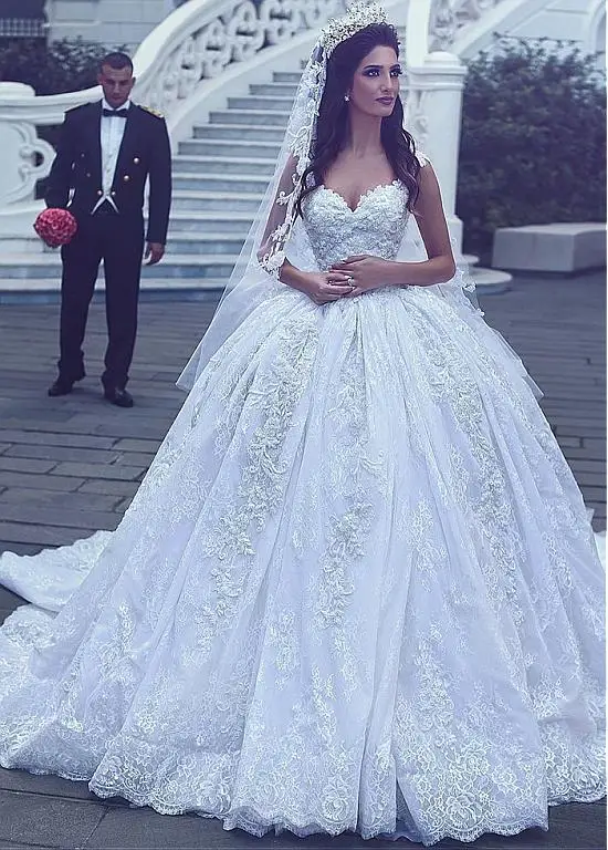 beaded ball gown wedding dress