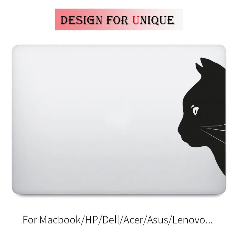 Черная кошка наклейка для ноутбука Apple Macbook Наклейка Pro Air Retina Сенсорная панель 11 12