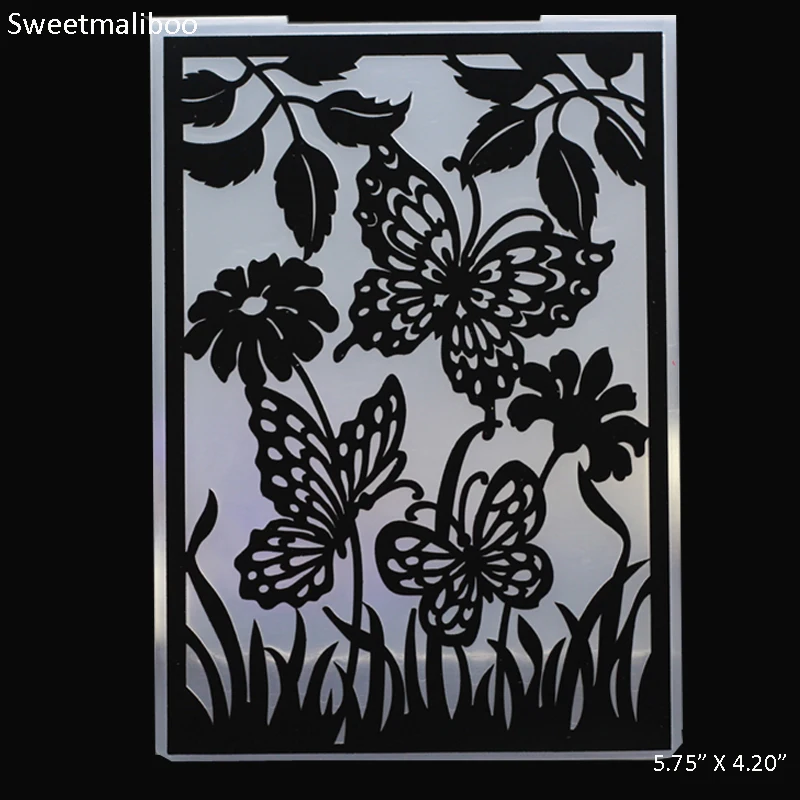 EF-0049 BUTTERFLY GRASS EMBOSSING 1