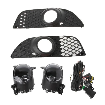 

Bumper Grille Fog Lights Lamp + Wiring Switch Kit For Mitsubishi Lancer 08-14