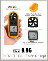 Ручной мини LCD экран Дисплей цифровой анемометр измеритель Температура Измерьте анемометр для измеритель скорости ветра метр