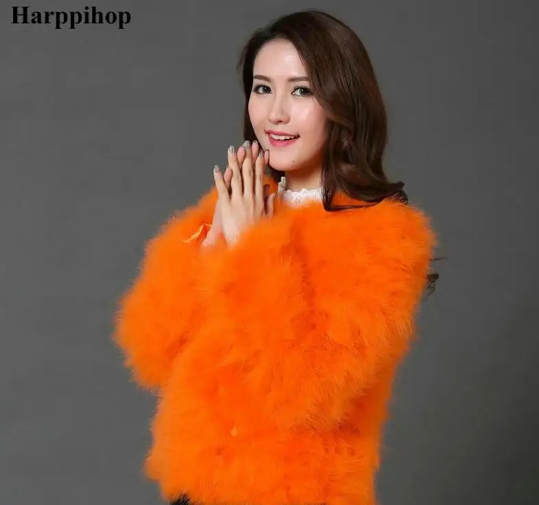 Женское модное пикантное короткое пальто angelababy из страусиной шерсти и 2020 с мехом
