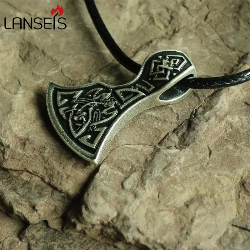 Lansix 1 шт. топор викингов драгоценности мужской амулет ожерелье с кулоном молот