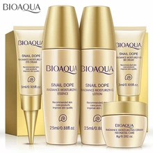 BIOAQUA питательные увлажняющие 5 шт. путешествия Размеры улитки уход за кожей Наборы увлажняющий Сыворотки лосьон, эмульсия тонер BB кремовый карандаш для глаз, крем уход за лицом