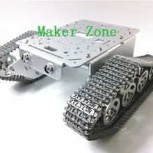 T300-MT Серебряный алюминиевый сплав умный танк, машина шасси/эксперимент платформа с сервоприводы, контроллер, робот arm установить интерфейс