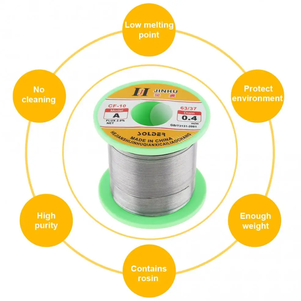 63/37 B-1 250 г 0,4 мм No-clean канифоль ядро припоя провода с 2.0% Flux и низкая температура плавления для Электрический паяльник