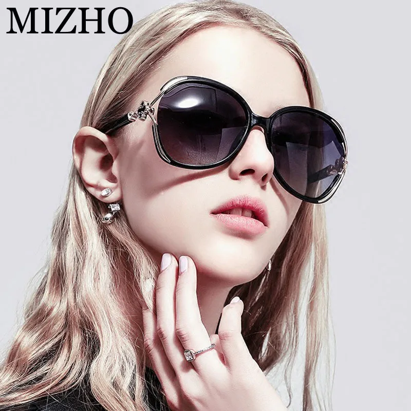 

MIZHO 2019 Polaroid Sunglasses Women Brand Designer Sexy Ladies Vintage Oversized Gradient Glasses Retro Shades Sun glasses UVA