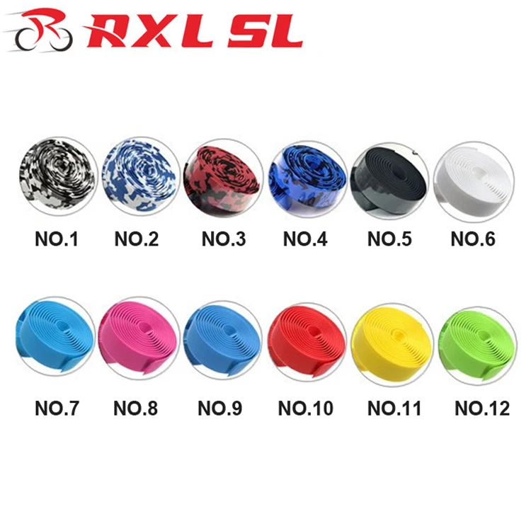 

No Logo Handlebar Tape Road Bikes Natural Rubber Sponge High Quality Colorful Handle Belt Cycling Bike Handlebar Tape